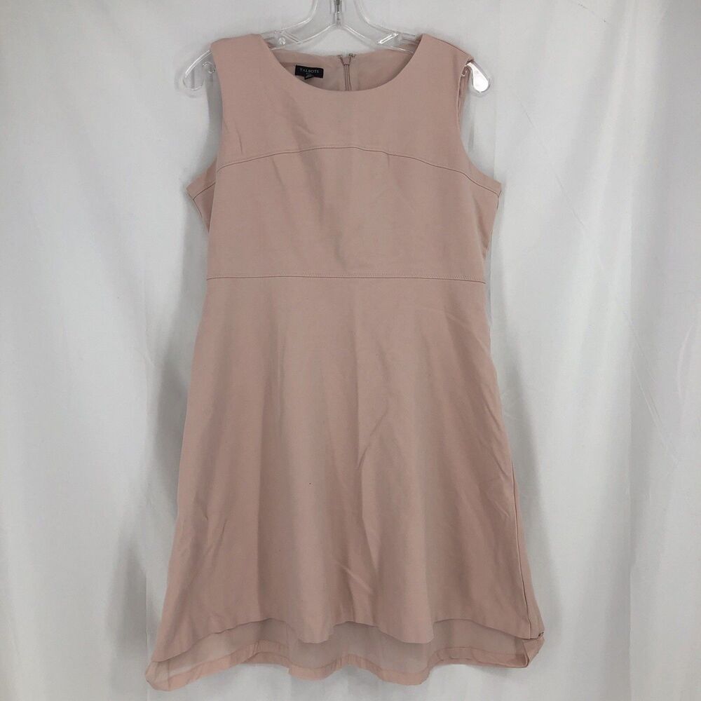 Talbots Sleeveless Sheath Fit Flare Blush Size 10p